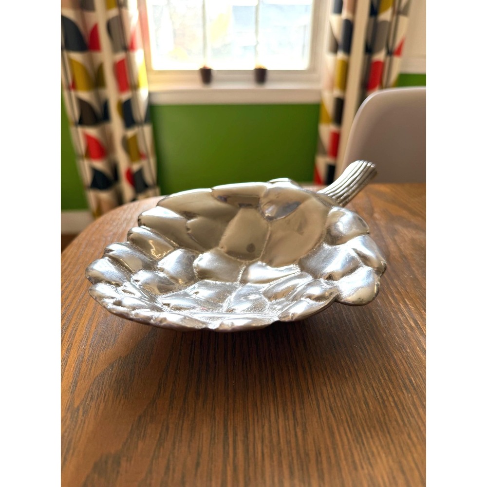 Vintage Mariposa Artichoke Bowl | Ribbed Stem | Trinket Dish | Recycled Aluminum